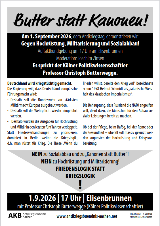 Kundgebung zum Antikriegstag
